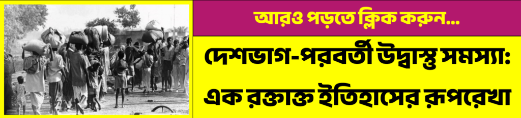 Read more about post partition refugee problem internal link banner