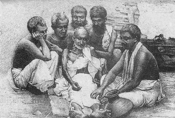 ঈশ্বরচন্দ্র বিদ্যাসাগরের শেষকৃত্য নিমতলা মহাশ্মশান কলকাতা ঐতিহাসিক ছবি