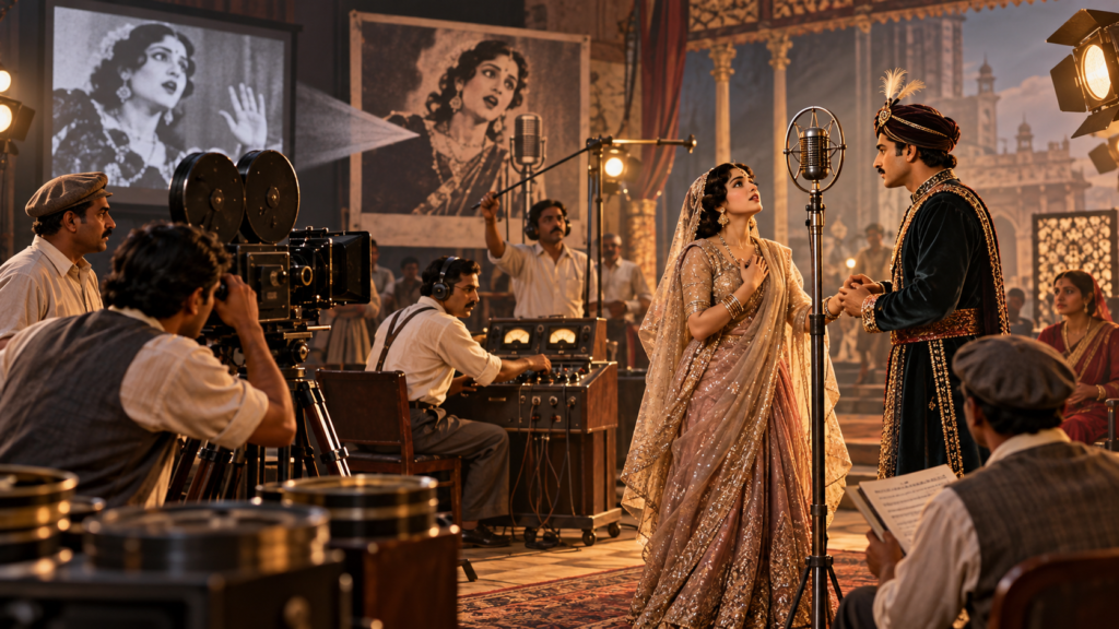 ঔপনিবেশিক ভারতে পৌরাণিক কাহিনিভিত্তিক প্রারম্ভিক ভারতীয় চলচ্চিত্র নির্মাণের দৃশ্য